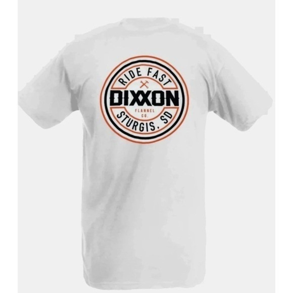 NEW Dixxon Sturgis Ride‎ Fast Corpo T Shirt Men's  white/orange/black size 3XL